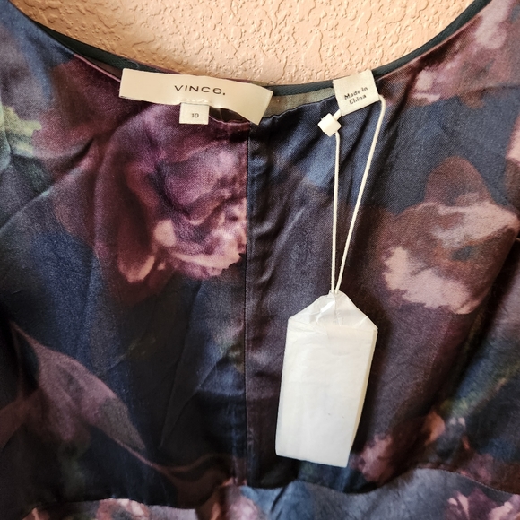 Vince Night Garden Square Neck Maxi Sleeveless Slip Dress - Picture 10 of 13